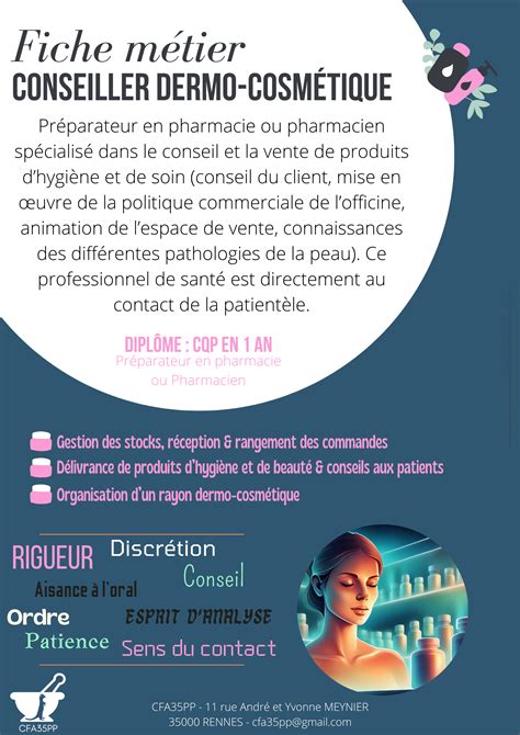 Fiche M Tier Conseiller En Dermo Cosm Tique Pharmaceutique Cfa Pp