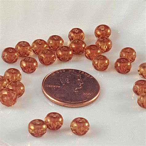 Faceted Fire Polished 4x6mm Gem Donut Rondell Beads 25 Pkg Etsy