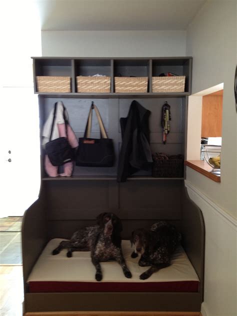 Diy Built In Dog Bedstorage Unit Built In Dog Bed Dog Bed Storage