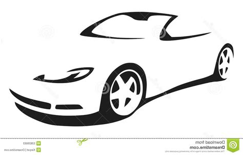 Sports Car Outline Vector at Vectorified.com | Collection of Sports Car ...