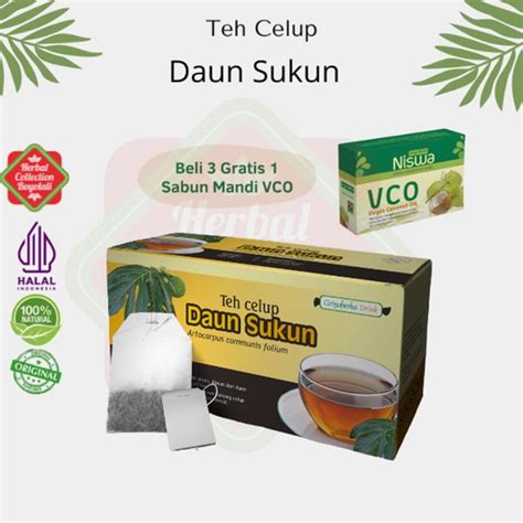 Jual Minuman Obat Kolesterol Teh Daun Sukun Isi Kantong Teh Celup