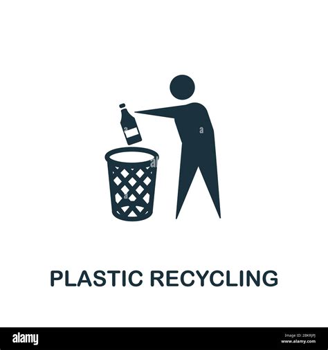 Plastic Recycling Icon Simple Illustration From Recycling Collection