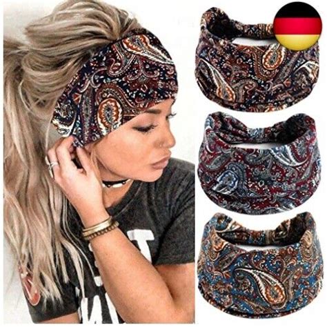 Fashband Boho breite Stirnbänder Elastische Frauen Stirnband Rot