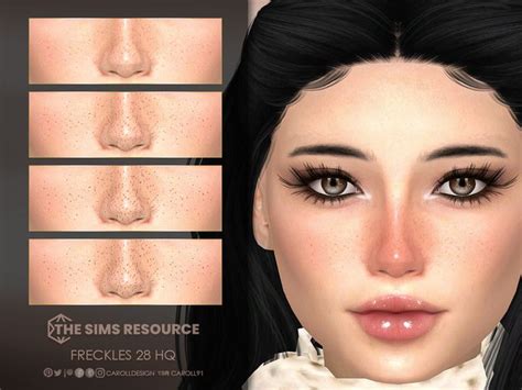 The Sims Resource Freckles Hq In Freckles Makeup Sims