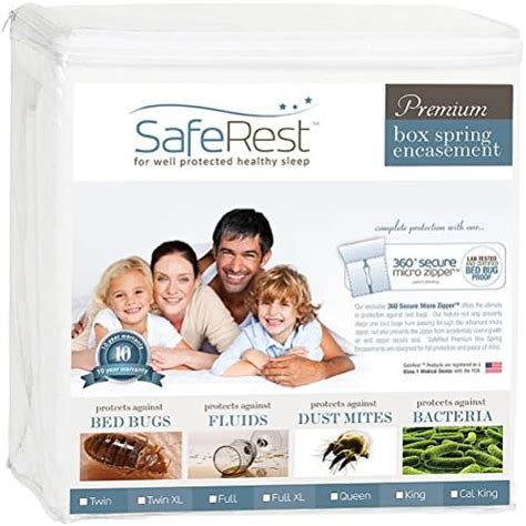 Queen Size SafeRest Certified Bed Bug Proof Zippered Box Spring