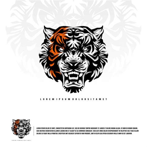 Tigergesicht Logo Design Vektoren Und Illustrationen Zum Kostenlosen