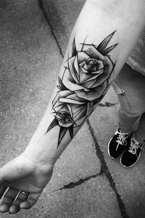 Illustrition Black Rose Forearm Tattoo 100 Meaningful Rose Tattoo Designs