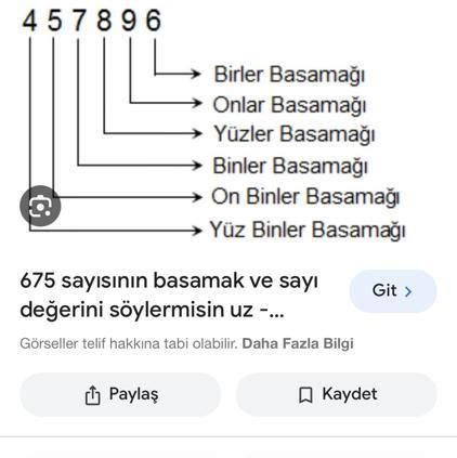 554 ile 675 in sayı değer leri toplami nasil yazilir Eodev