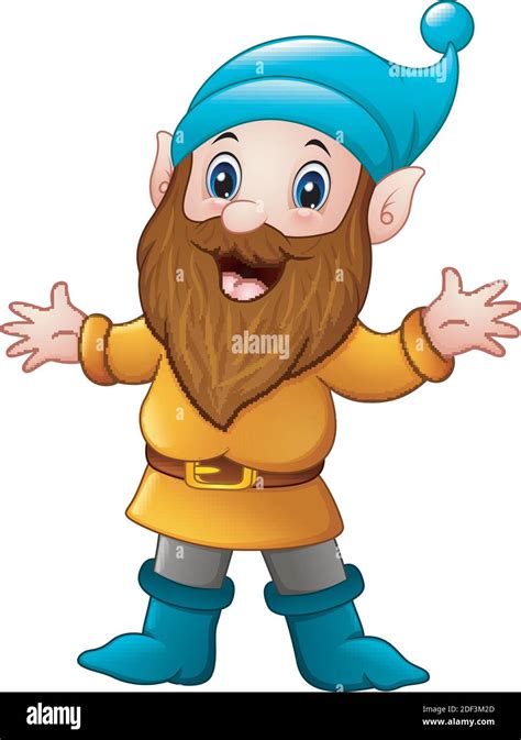 Vector Illustration Of Cute Dwarf Cartoon Stock Vector Image And Art Alamy