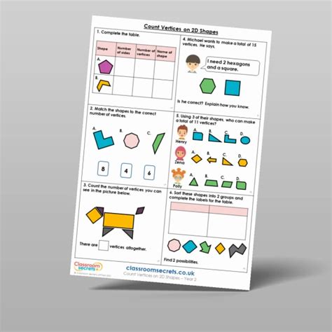 Count Vertices On 2d Shapes Supporting Activity Resource Classroom Secrets