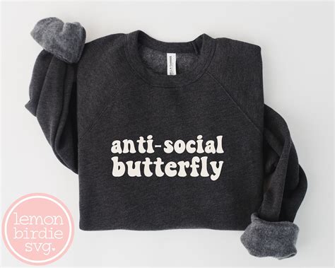 Anti Social Butterfly SVG Introvert Svg Homebody Svg Svg Etsy