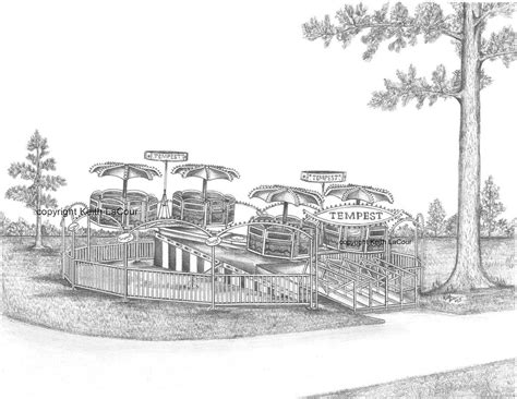 Tempest Carnival Ride Pencil Drawing By Keith Lacour Dra Flickr