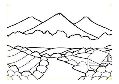 mewarnai pemandangan gunung part