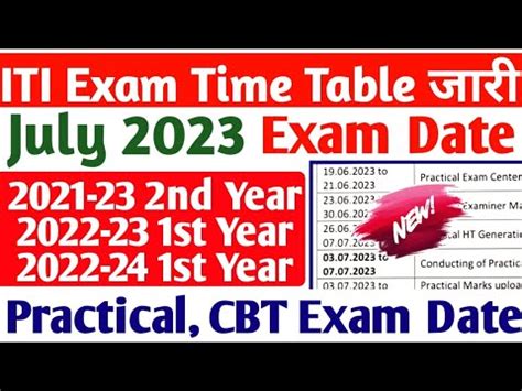 ITI Exam July 2023 Time Table जर ITI Practical Exam kab hogi 2023