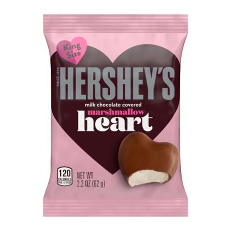 Hersheys Milk Chocolate Covered Marshmallow Heart Valentine Candy Pack