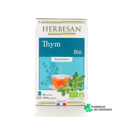 Herbesan Infusion Thym Bio Confort Respiratoire