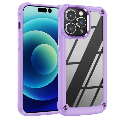 Köp iPhone 15 Pro Skal Shockproof Hybrid Armor Lila Teknikhallen se