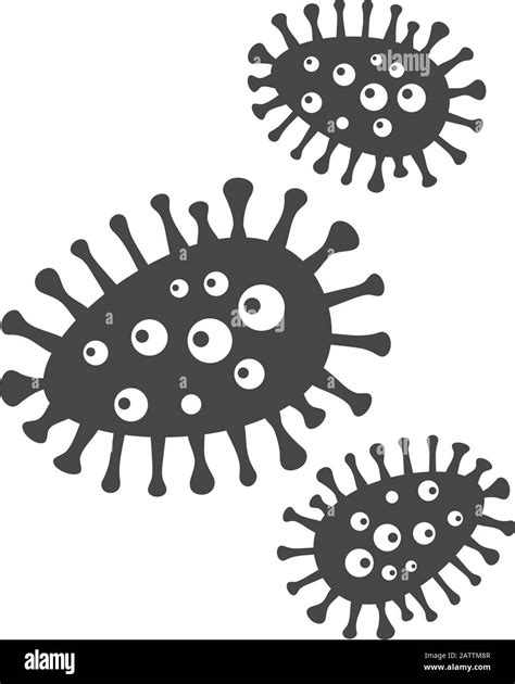 Design Der Symbolvorlage F R Virus Vektor Illustrationen Stock