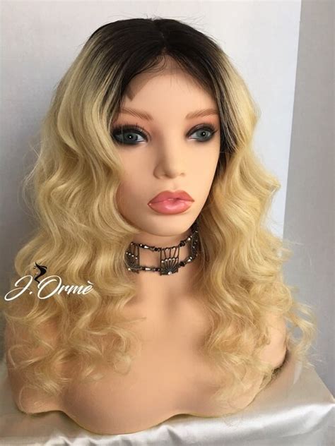 Wavy Beautiful Dark Roots 1b 613 Blonde Ombre 100 Human Hair Lace