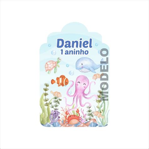 15 Tags De Agradecimento Fundo Do Mar Elo7 Produtos Especiais