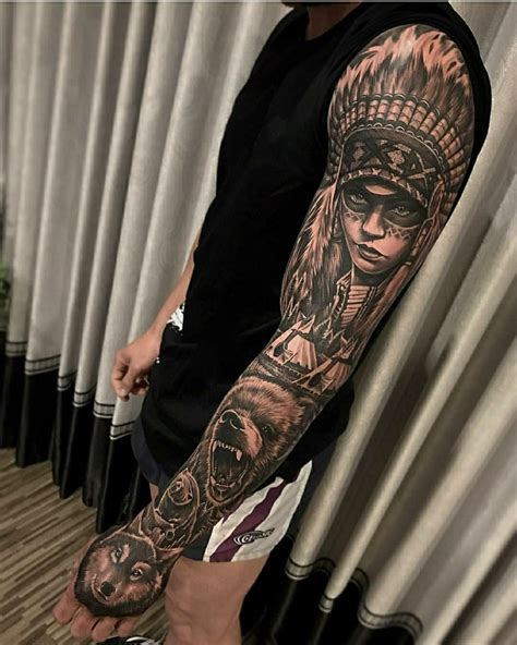 Native American Tattoo Sleeve