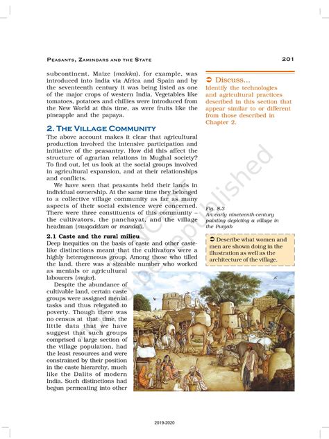 Peasants Zamindars And The State Ncert Book Of Class Themes In