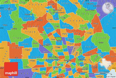 77002 Full Zip Code Map Map