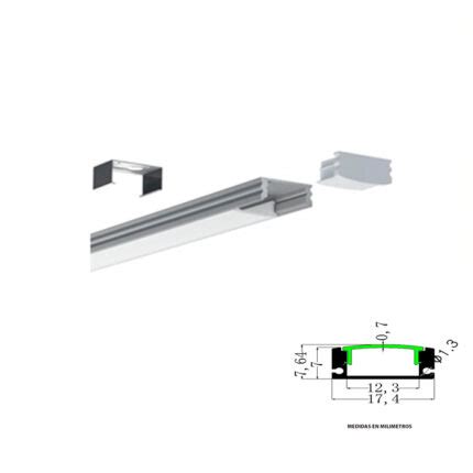 Canaleta Aluminio Cinta Led Con Difusor Parche Ledxpres Costa Rica