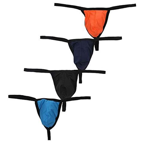 iEFiEL Herren Mini String Glänzend Metallic Bikini Slips Tanga Thongs T