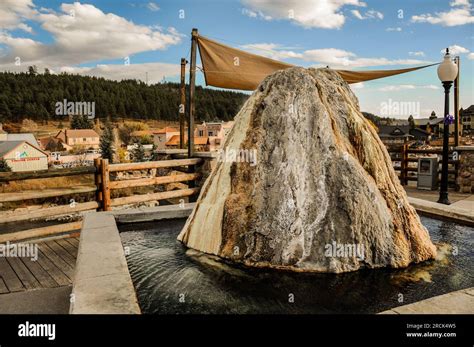 Sulfur Hot Spring In The Town Of Pagosa Springs Colorado USA Stock Photo Alamy