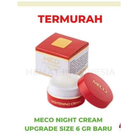 Jual Meco Pearl Cream 13 Gram Meco Lightening Cream 6 Gram Shopee