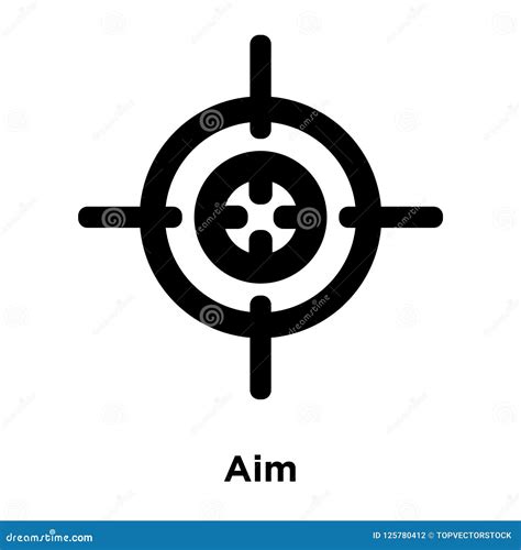 Aim Icon Vector Isolated On White Background Logo Concept Of Ai Stock