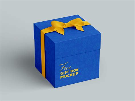 Free Square Gift Box Mockup PSD Set Good Mockups