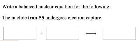 Solved Write A Balanced Nuclear Equation For The Following Chegg