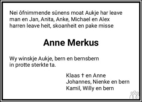 Anne Merkus 10 02 2023 Overlijdensbericht En Condoleances Mensenlinq Nl