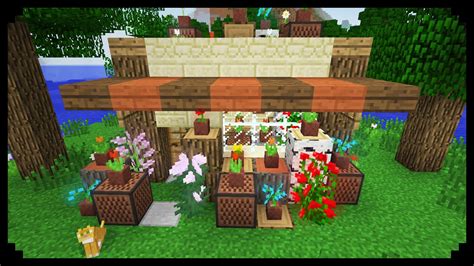 Minecraft How To Make A Flower Shop Youtube