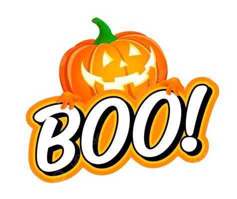 Halloween Boo Clipart Vector Boo Design With Halloween Pumpkin Party