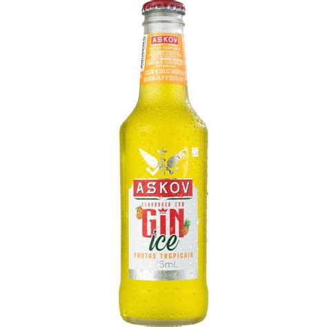 Bebida Askov Ice Gin Frutas Tropicais Long Neck Ml Bebidas