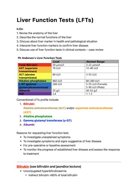 Liver Function Tests Lfts L I Ve R F U N C T I O N Te S Ts L F Ts