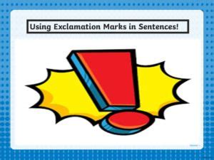 Day Tuesday Types Of Sentences Using Exclamation Marks Ppt St