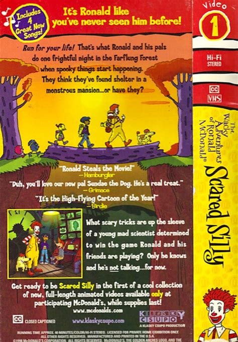 The Wacky Adventures Of Ronald Mcdonald Scared Silly 1998