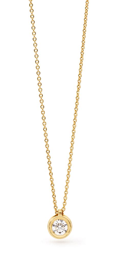 18ct Yellow Gold Diamond Necklace Linneys Jewellery