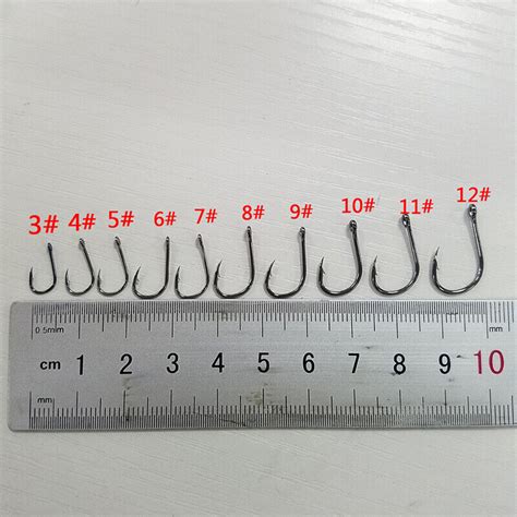 Pcs Set Mixed Size High Carbon Steel Carp Hole Fishing Hooks