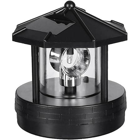 YepYes LED Rotierender Leuchtturm Solar 360 Rotierender Weg Lichter