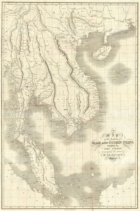 Map Of The Kingdoms Of Siam And Cochin China Geographicus Rare