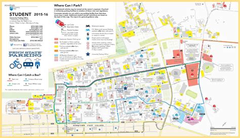 Penn State Parking Lot Map - Printable Map