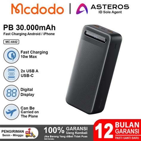 Jual MCDODO PowerBank 30 000Mah Digital Display Dual Output Fast