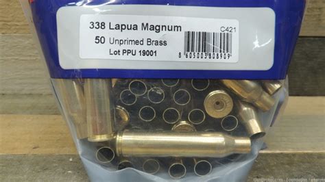 Ppu 338 Lapua Magnum Brass Unprimed 50 Count Bag Factory New