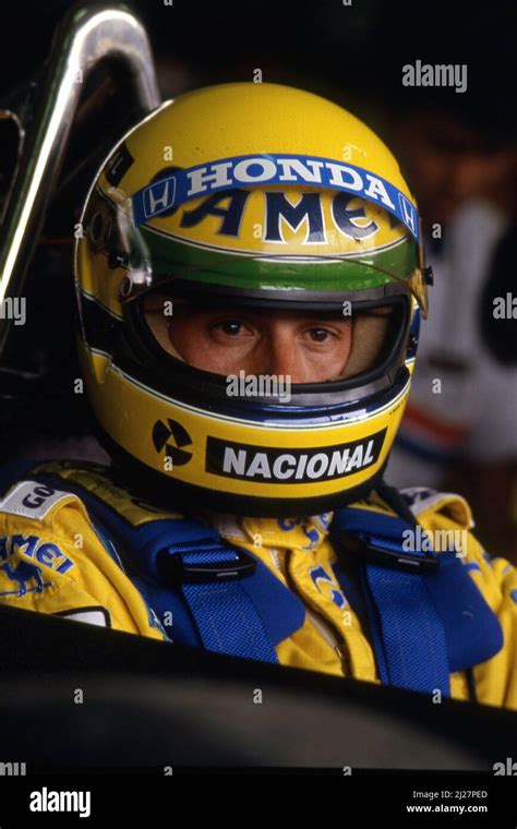 Ayrton Senna Da Silva Bra Lotus T Honda Nd Position Stock Photo