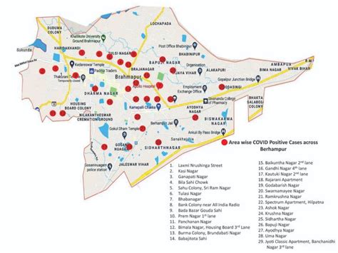 BeMC Releases Tentative COVID-19 Map Of Berhampur - odishabytes